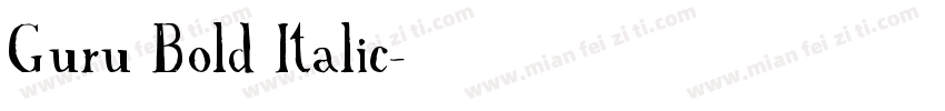 Guru Bold Italic字体转换